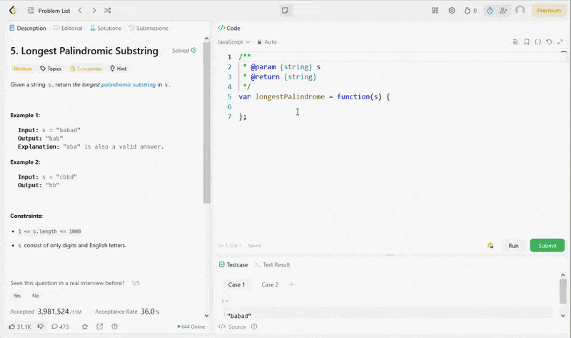 Codeace 1.0 Interface